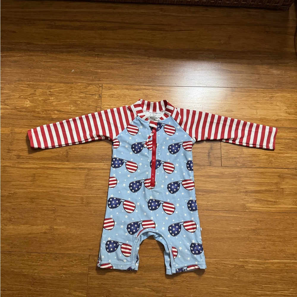 Caden Lane Patriotic Swimsuit Shortie